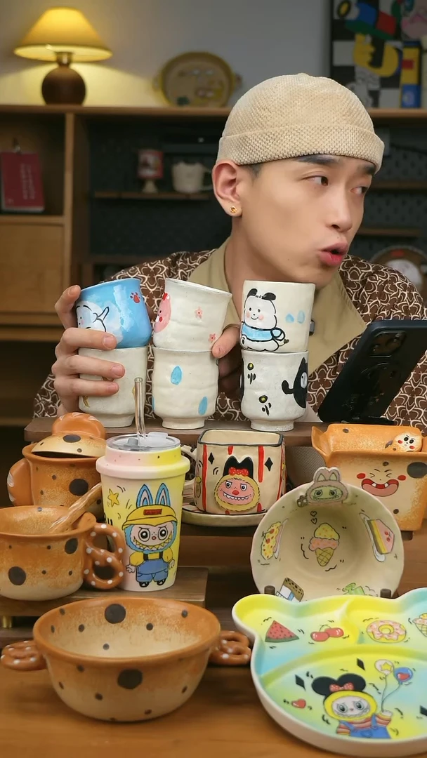 摆件6款不定向发货1只！景德镇设计师款陶瓷