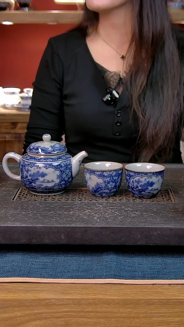 简装家用款3件套 老陶泥开片纹陶瓷茶具