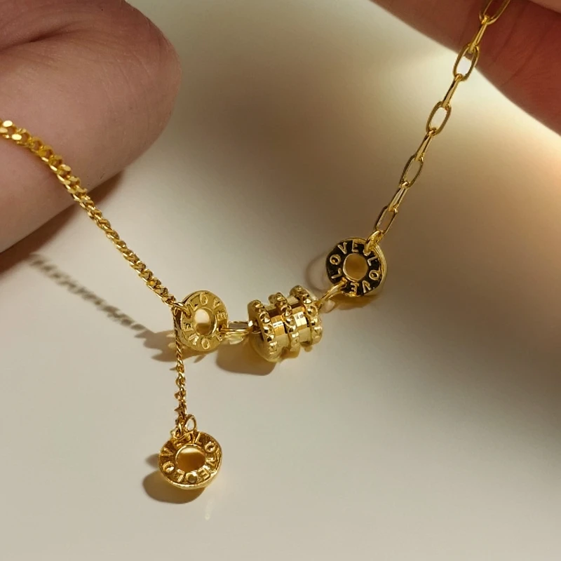 《三狼》足金999.9小蛮腰流苏手链女神款基地过检一物一证