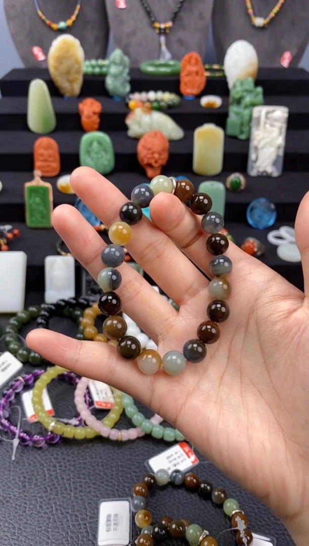 【闪购商品】和田玉-未镶嵌10mm楼兰圆珠手串