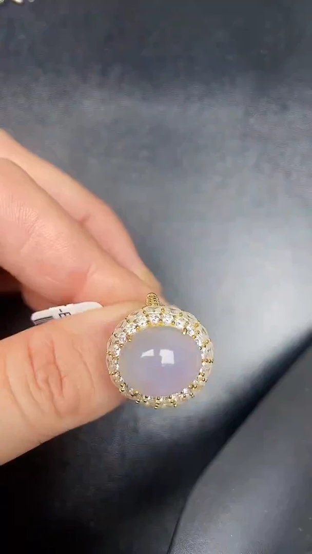 银S925镶嵌戒指翡翠3100