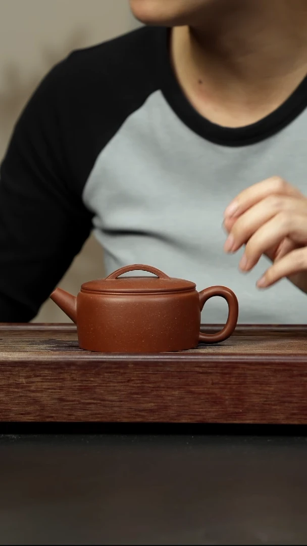 紫砂茶壶红降坡 大汉瓦