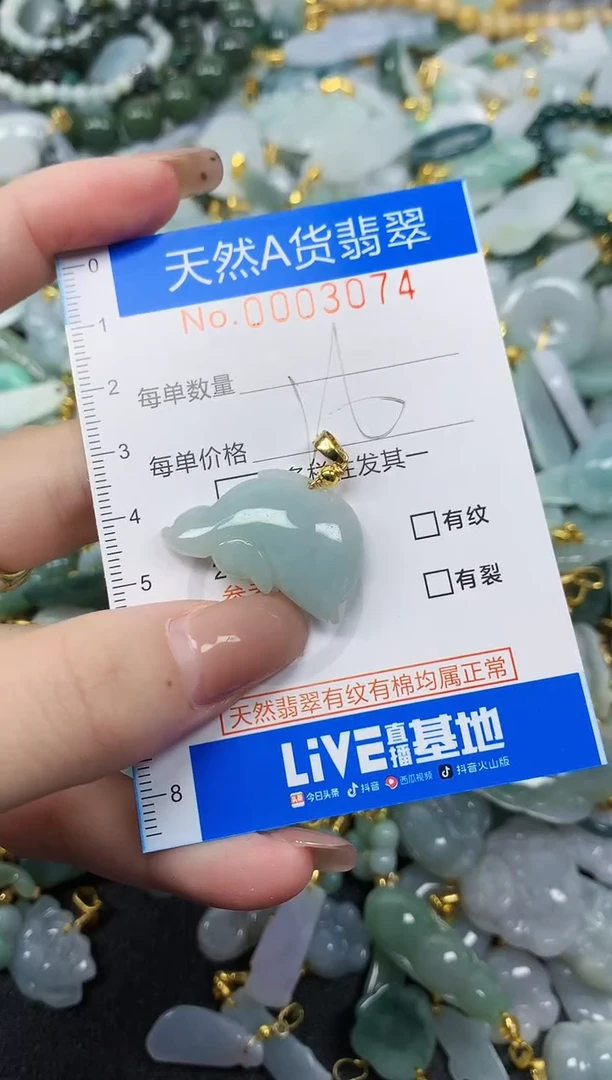 颈饰未镶嵌翡翠净货挂件-3074