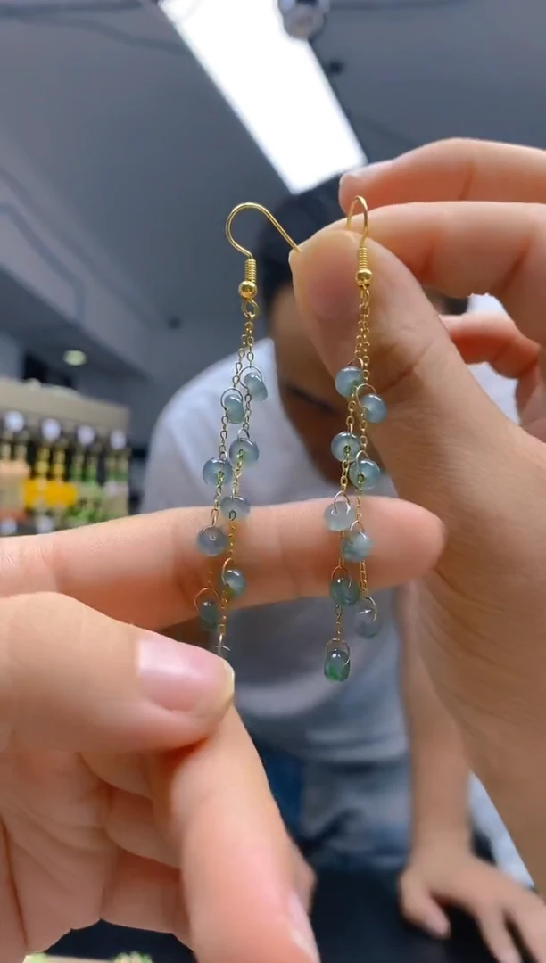 【闪购商品】翡翠耳饰合金172翡翠耳钩