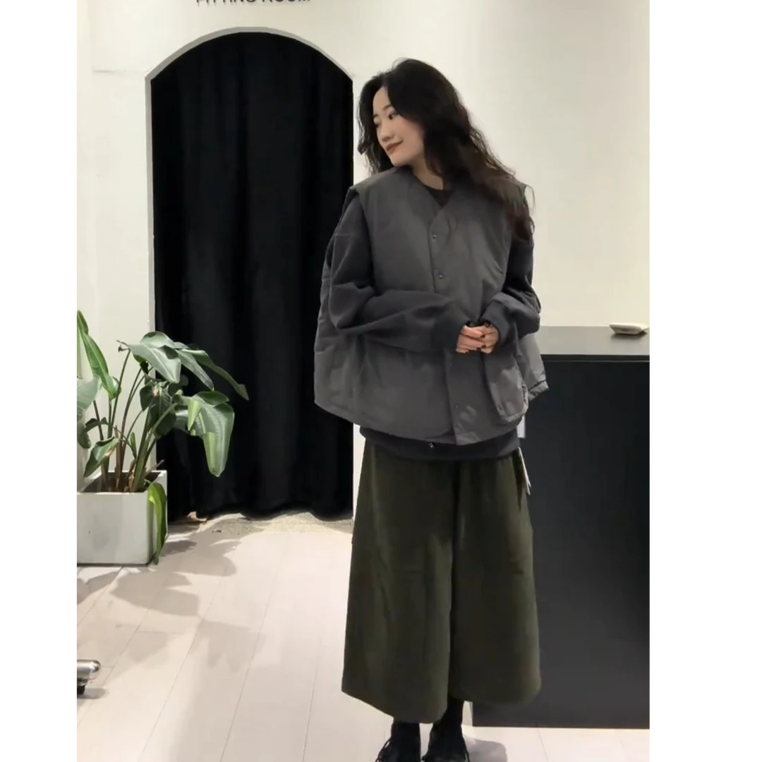 2025秋季新款时尚气质慵懒风宽松百搭休闲上衣马甲裤子三件套