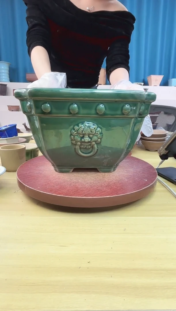 紫砂花盆浅草紫砂花盆微瑕