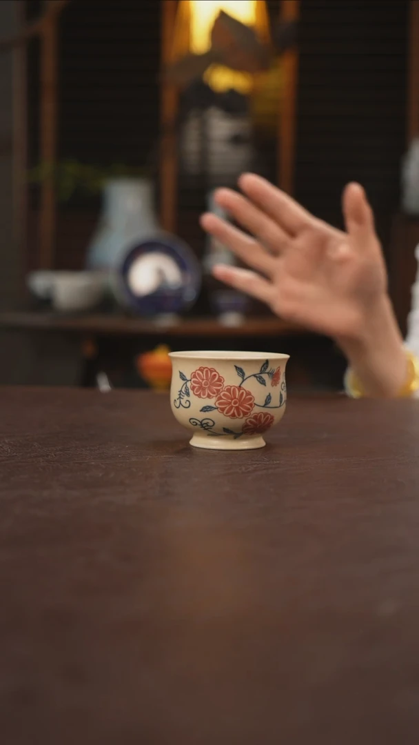 杯景德镇陶瓷杯碗柴烧多人