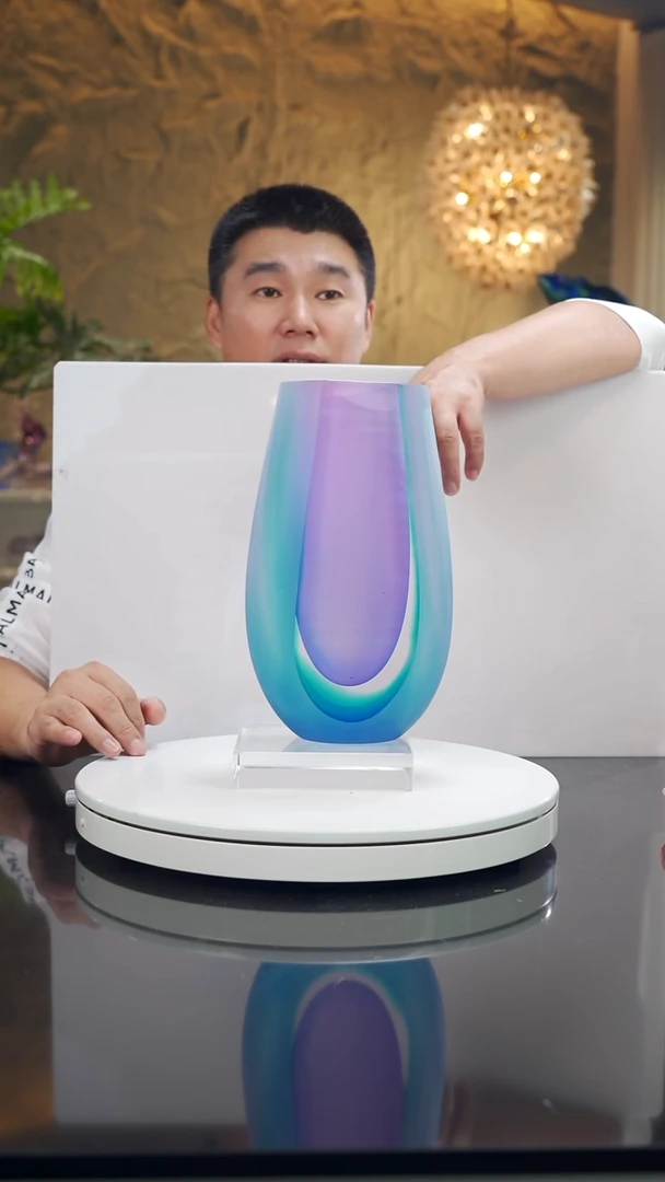 摆件文*福利粉紫蓝花瓶大号