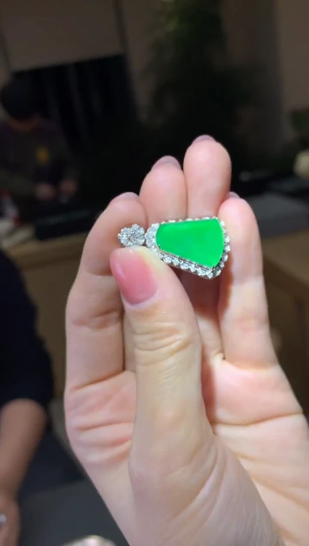 颈饰18K金镶嵌翡翠|不退不换