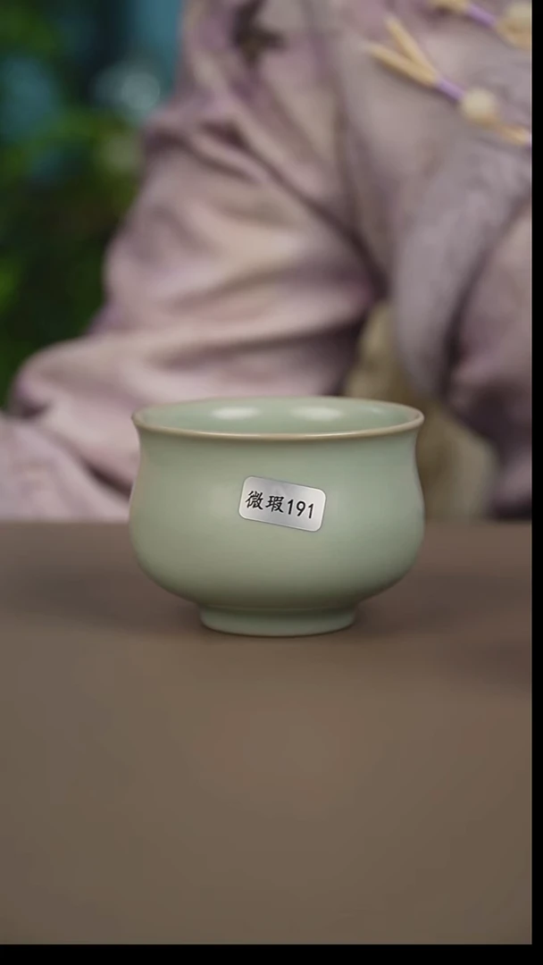 杯仿古玉兰杯微暇不开片