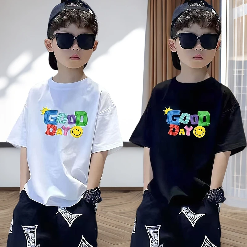 童装儿童短袖t恤夏季新款中大童纯棉短袖上衣帅气百搭男童短袖潮