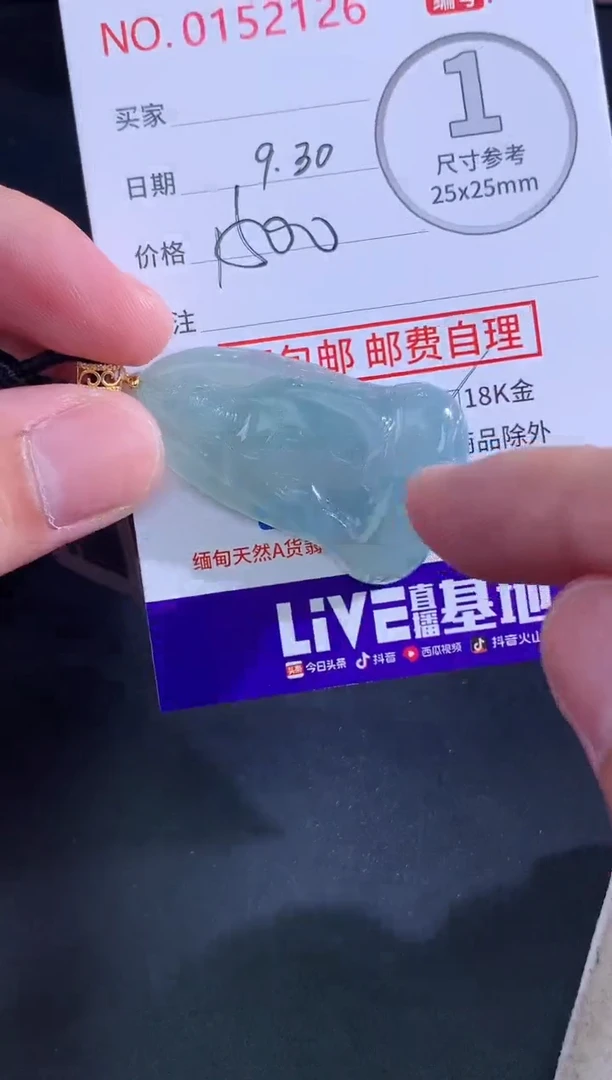 颈饰未镶嵌翡翠孤**钓天然缅甸A货翡翠