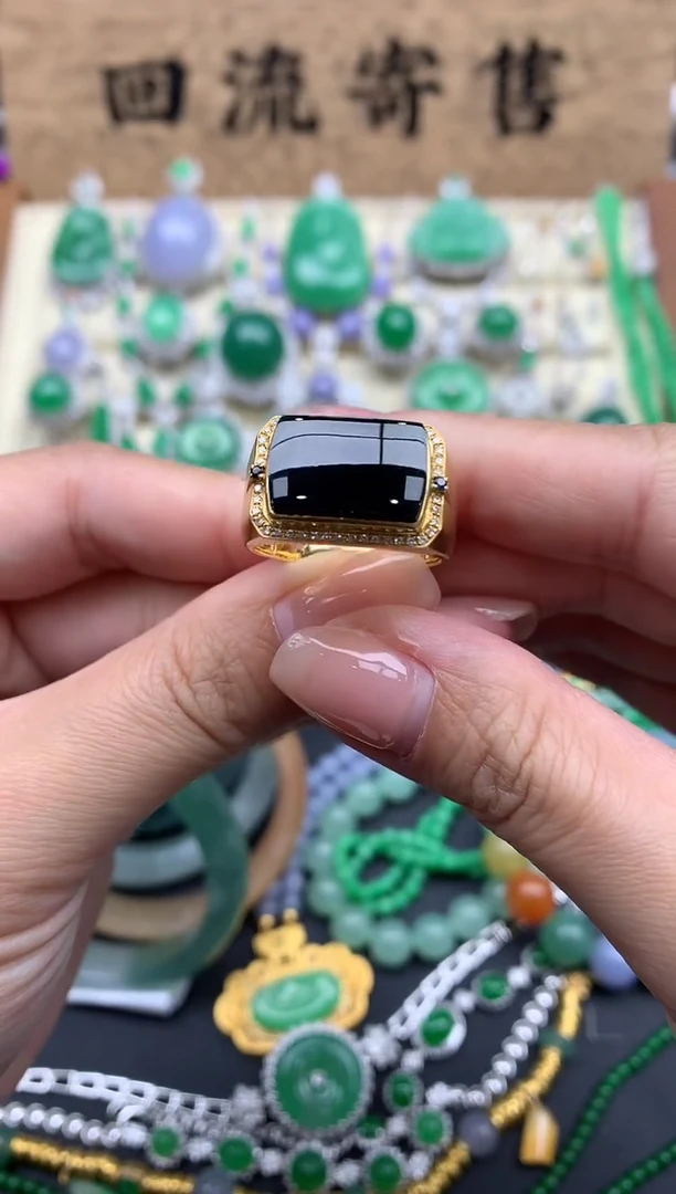 【闪购商品】翡翠戒指18K金镶嵌425-中国好珍宝