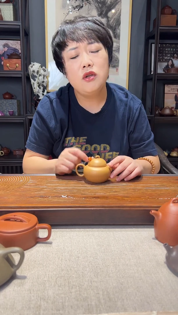茶壶紫砂黄金段 稚壶
