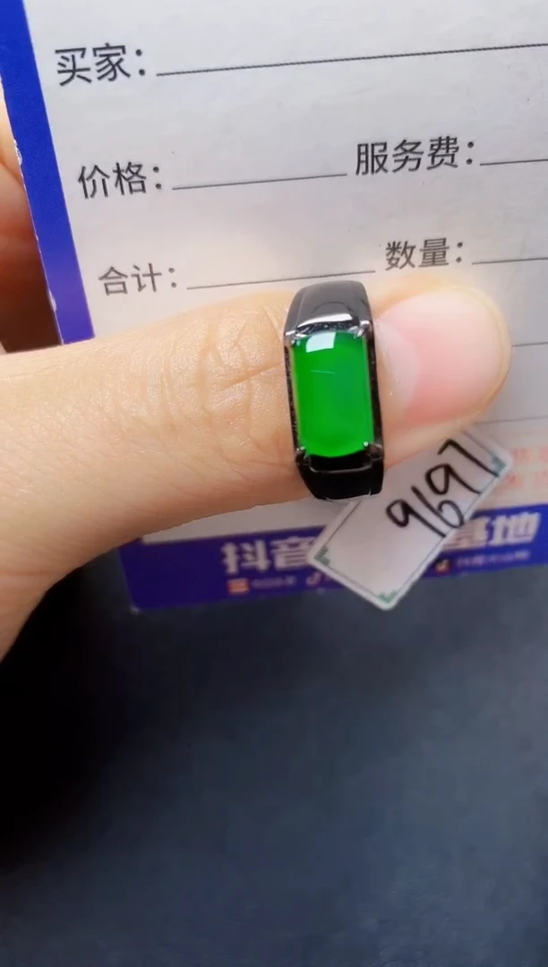 银S925镶嵌戒指翡翠22222222