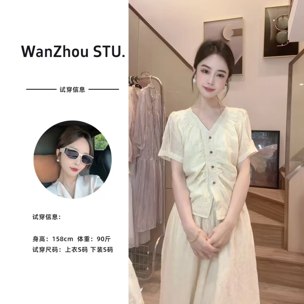 法式淑女香风显瘦半身裙气质夏季两件套装-F333