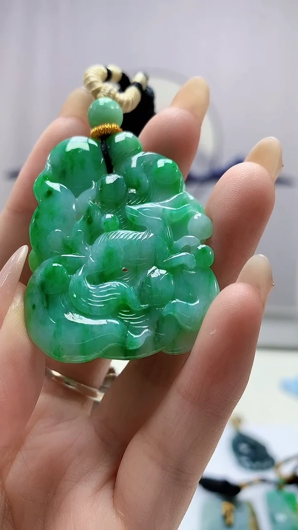 定制翡翠未镶嵌4898DD-毛货挂件149