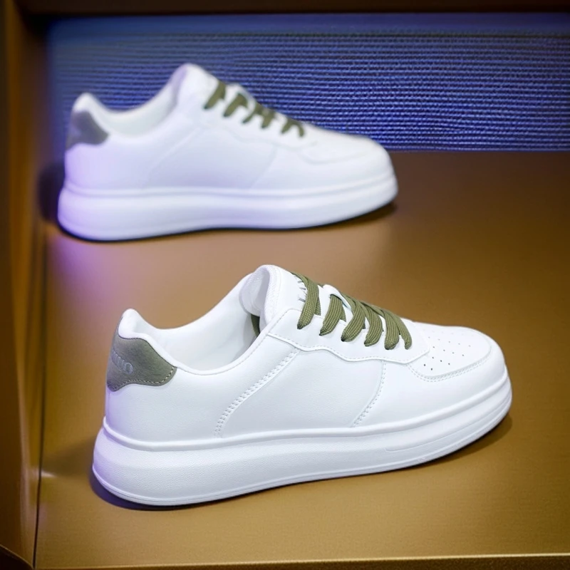 新款小白鞋男2025年情侣款百搭厚底休闲鞋轻便运动鞋男女软底板鞋