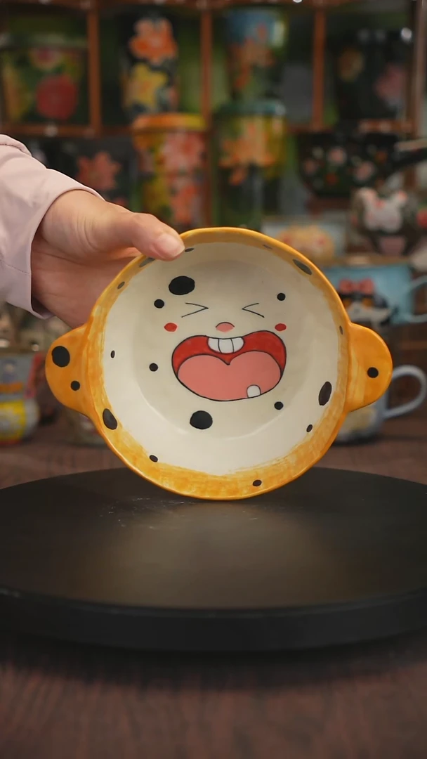 饭碗手绘釉下彩