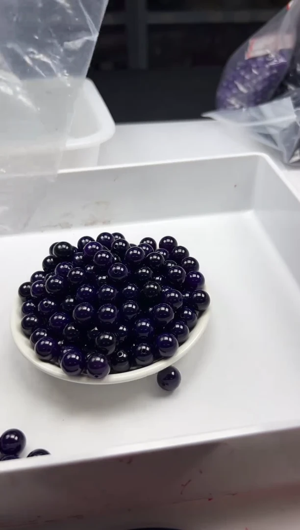 未镶嵌颈饰玛瑙/玉髓w2813紫俱来12mm*5颗