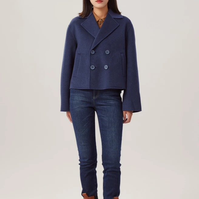 AMASS/阿玛施高级双排扣山羊绒短款外套5400705