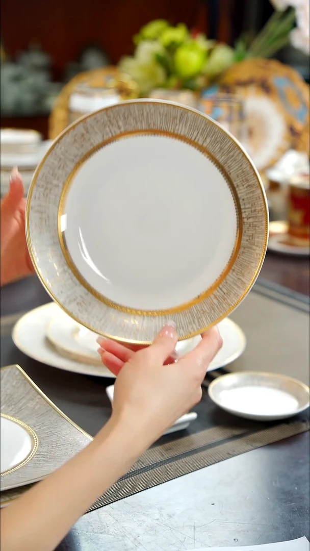 瓷片8英寸深菜盘  1个