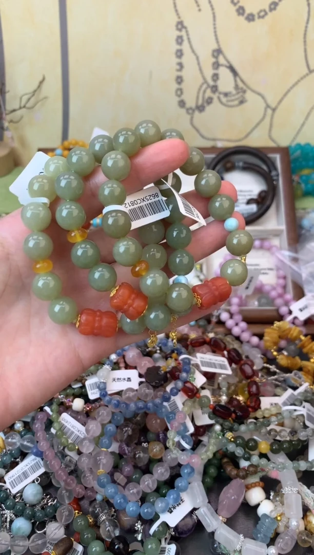 手饰和田玉银S925镶嵌307