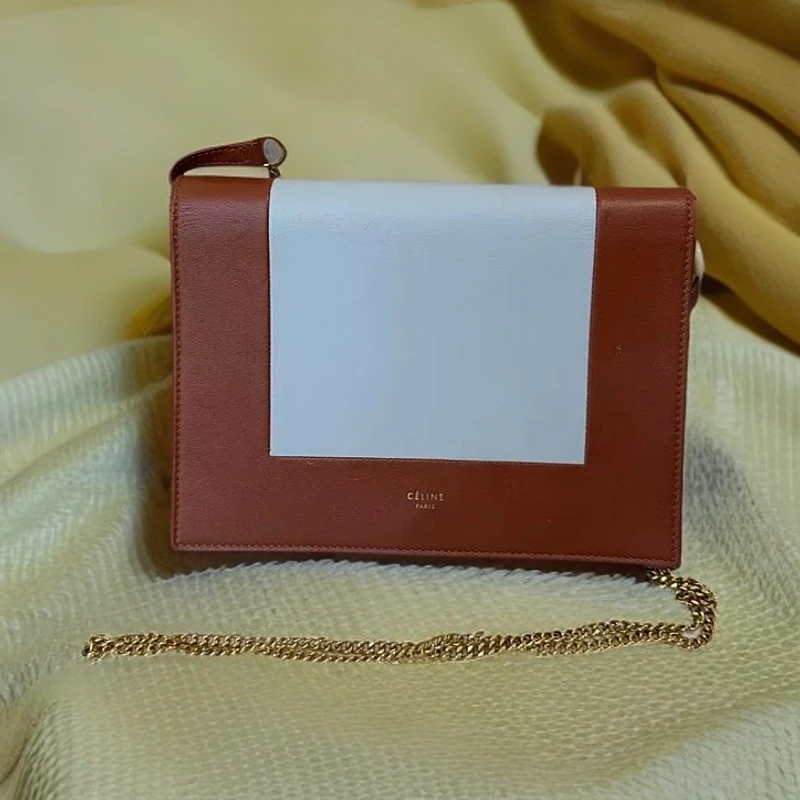 95新 Celine/思琳 拼色链条包 1119 6699