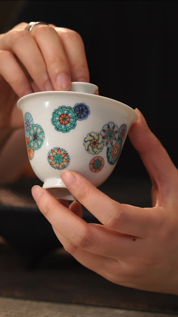 善见堂 杨老师斗彩杯杯