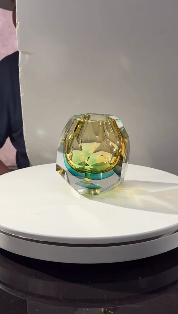 摆件蓝金色刻面香薰瓶