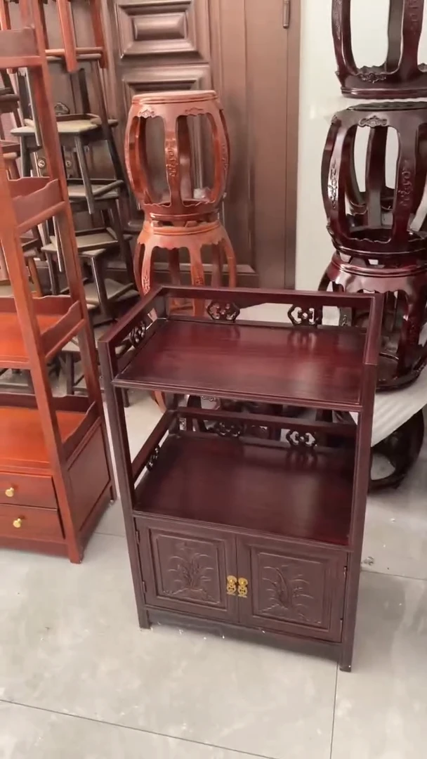 花梨木类家具酸枝色茶水柜
