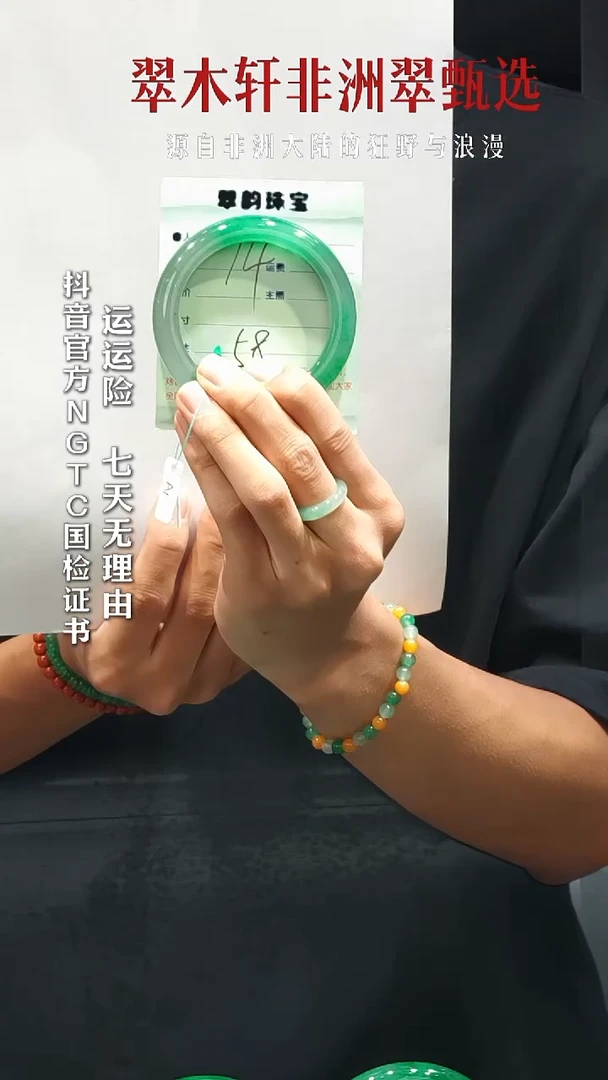 石英质玉（非洲翠）手镯未镶嵌非洲翠手镯