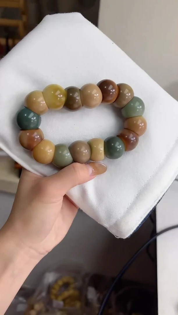 手串菩提根/象牙果沐p96紫美人玉化蒜瓣大肠20mm手串