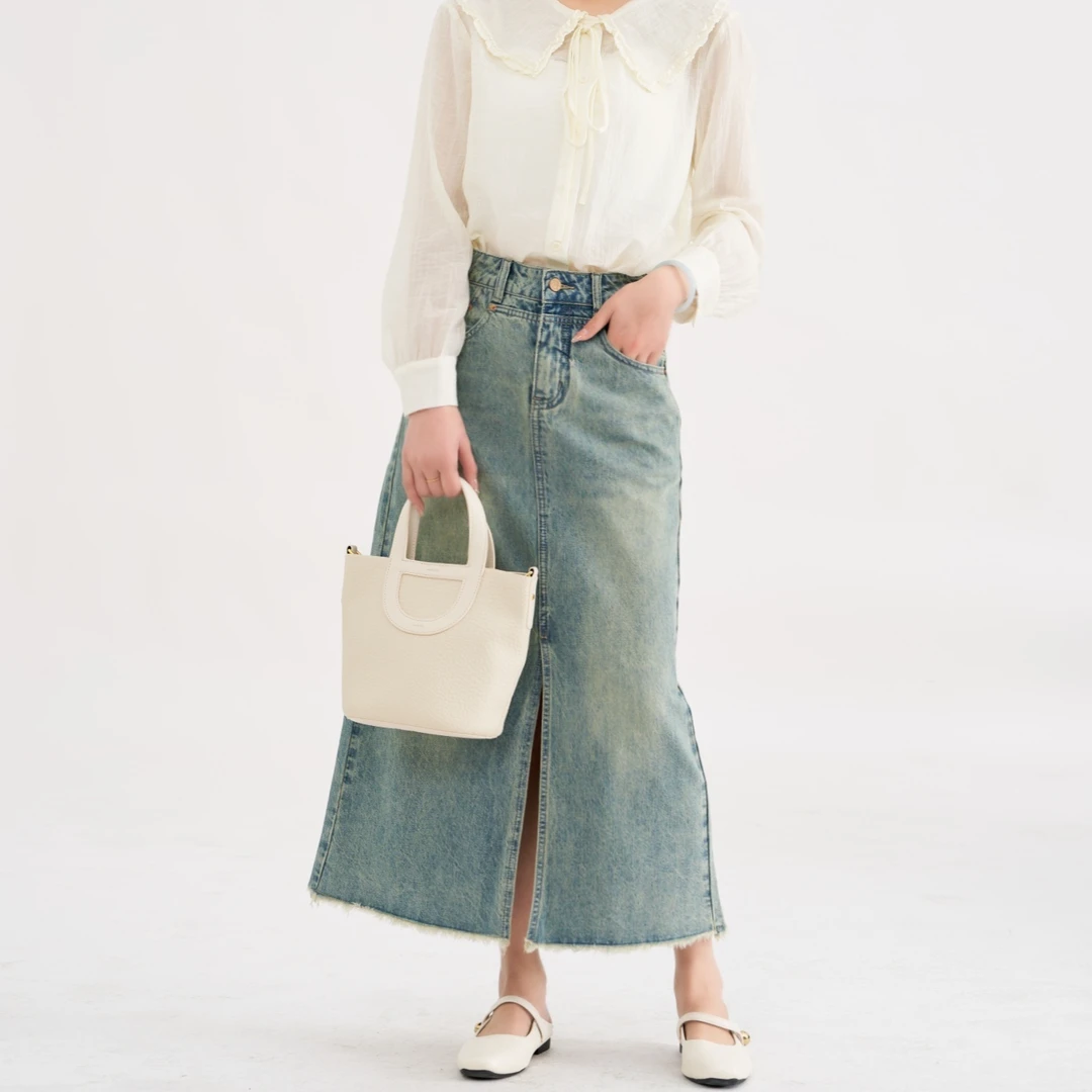 唯美印象 牛仔半裙春季休闲时尚