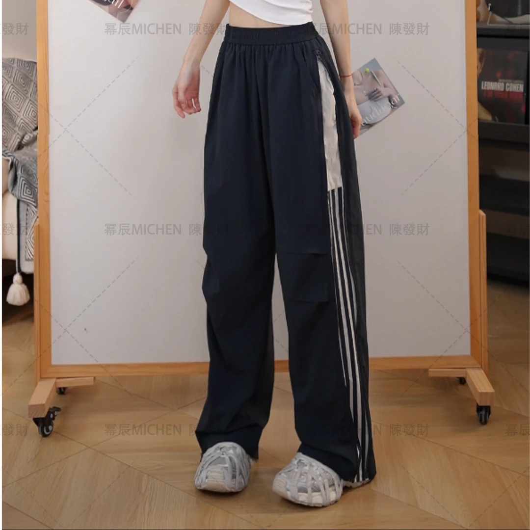 【凉凉裤】38号2025夏季新款美式侧条纹设计拉链两穿速干休闲裤2513