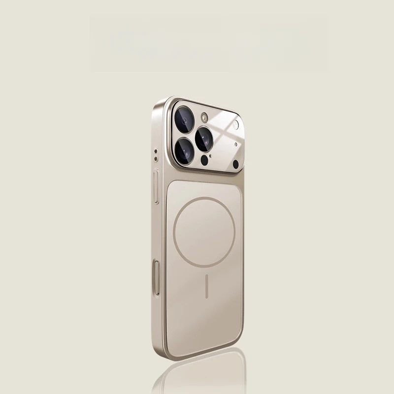 适用于苹果17/16/15护镜康宁磨砂玻璃磁吸壳iphone17promax手机壳