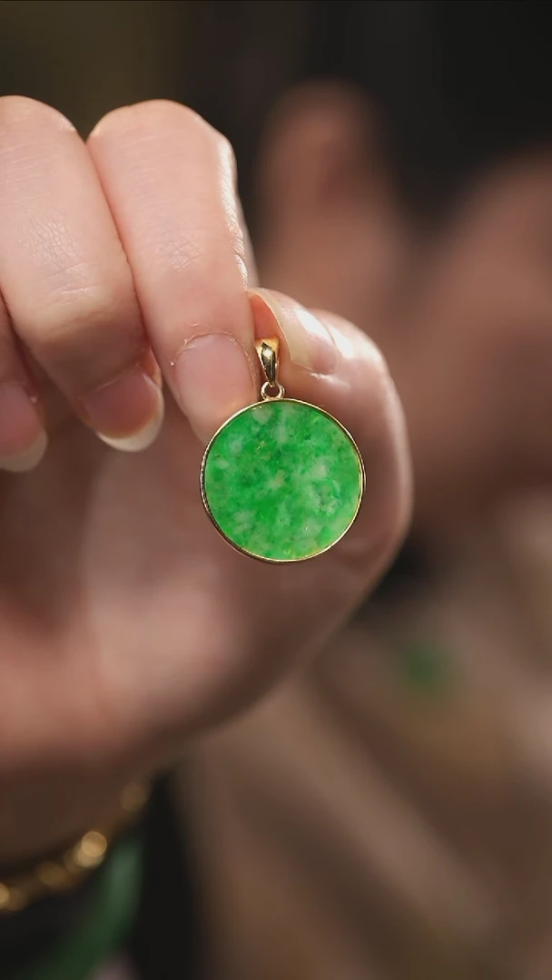 吊坠(不含链)银S925镶嵌翡翠925银翡翠无事牌