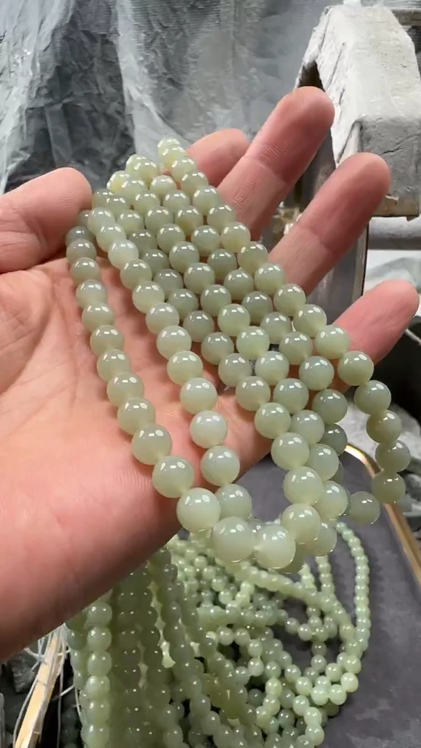 颈饰未镶嵌和田玉项链108