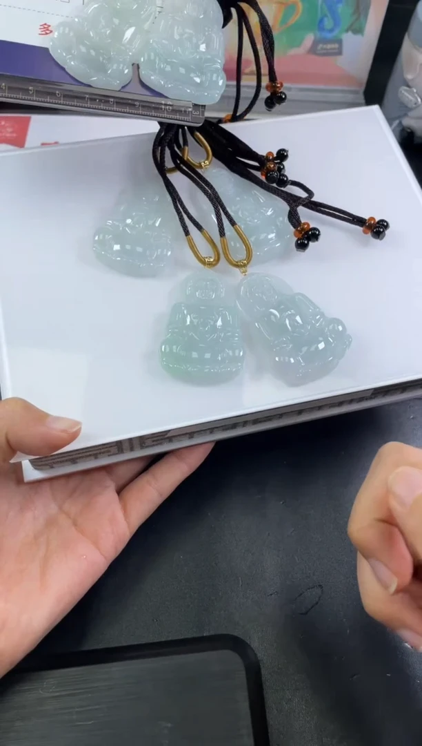 【闪购商品】翡翠挂件18K金镶嵌观音FL15多样性发其一CP配绳