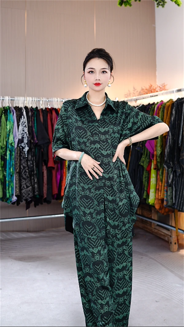 夏款上新【墨丹】显瘦遮肚子凉感透气防晒优雅气质大码女装-7117#