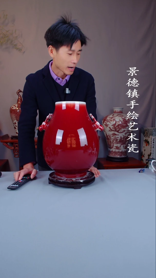 摆件陶景德镇手工手绘陶瓷摆件59