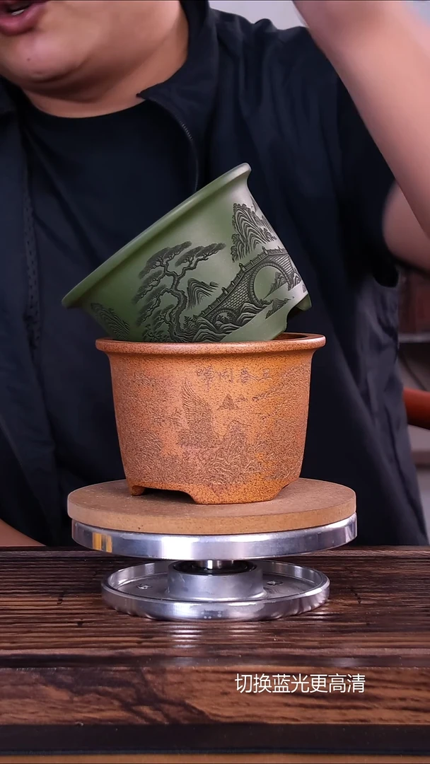 紫砂花盆紫砂花盆内口10-7       2只