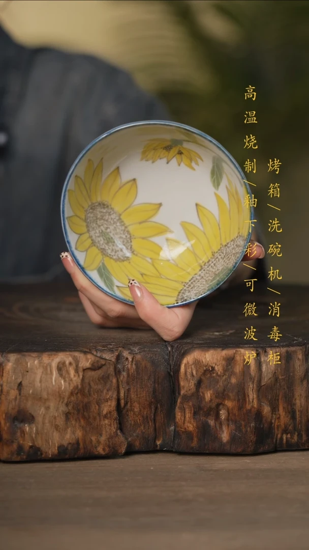 瓷片景德镇高温釉下彩可微波烤箱洗碗机