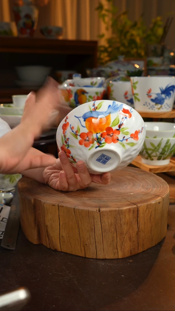 陶瓷景德镇高温釉下手绘陶瓷