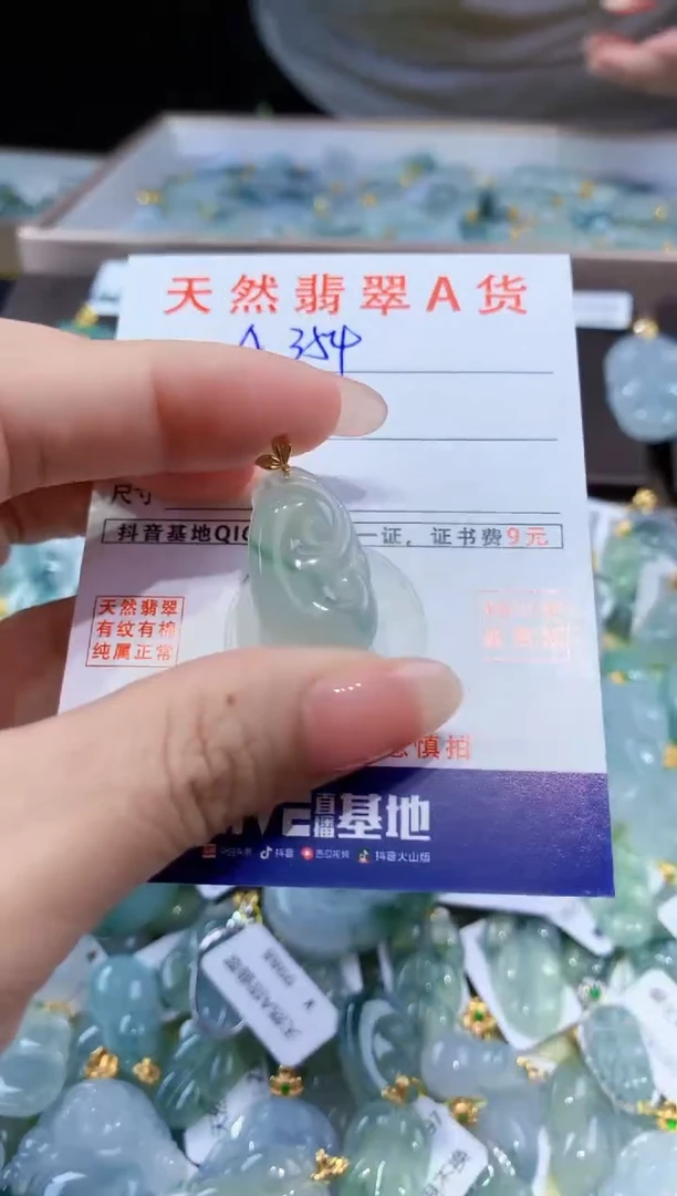 颈饰未镶嵌翡翠天然翡翠A货挂件