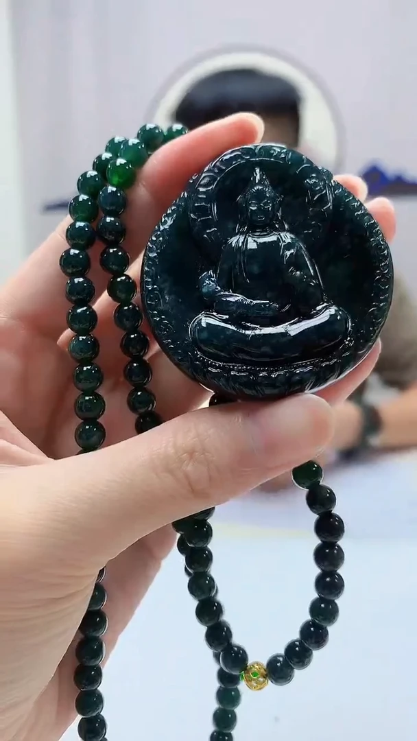 定制翡翠未镶嵌4812zm-毛货赠珠链观音53