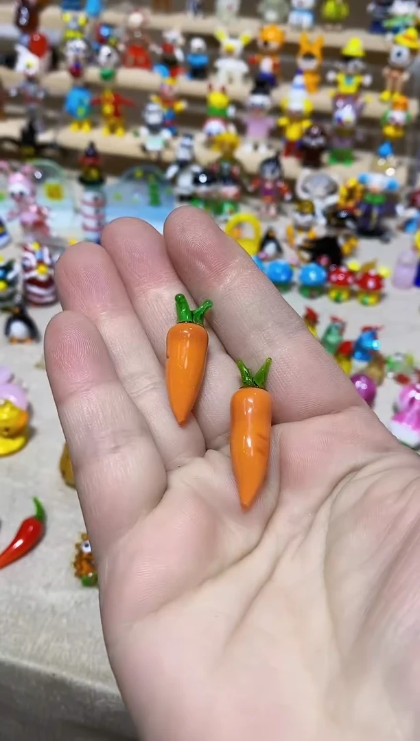 【闪购商品】琉璃手工艺品胡萝卜2个