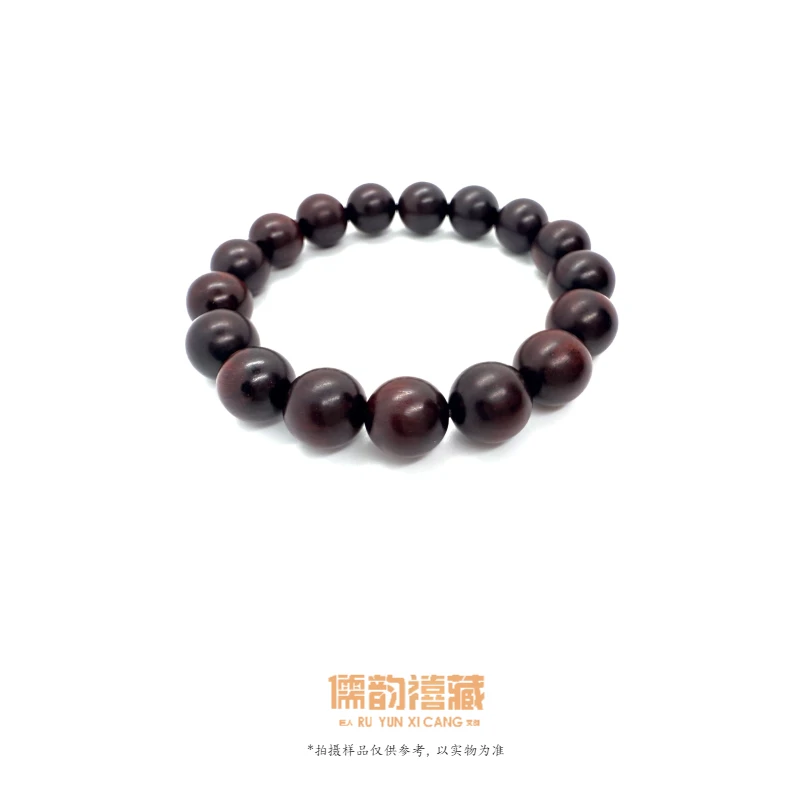 【儒韵禧藏】12mm*17珠径小叶紫檀[檀香紫檀]文玩手串W10
