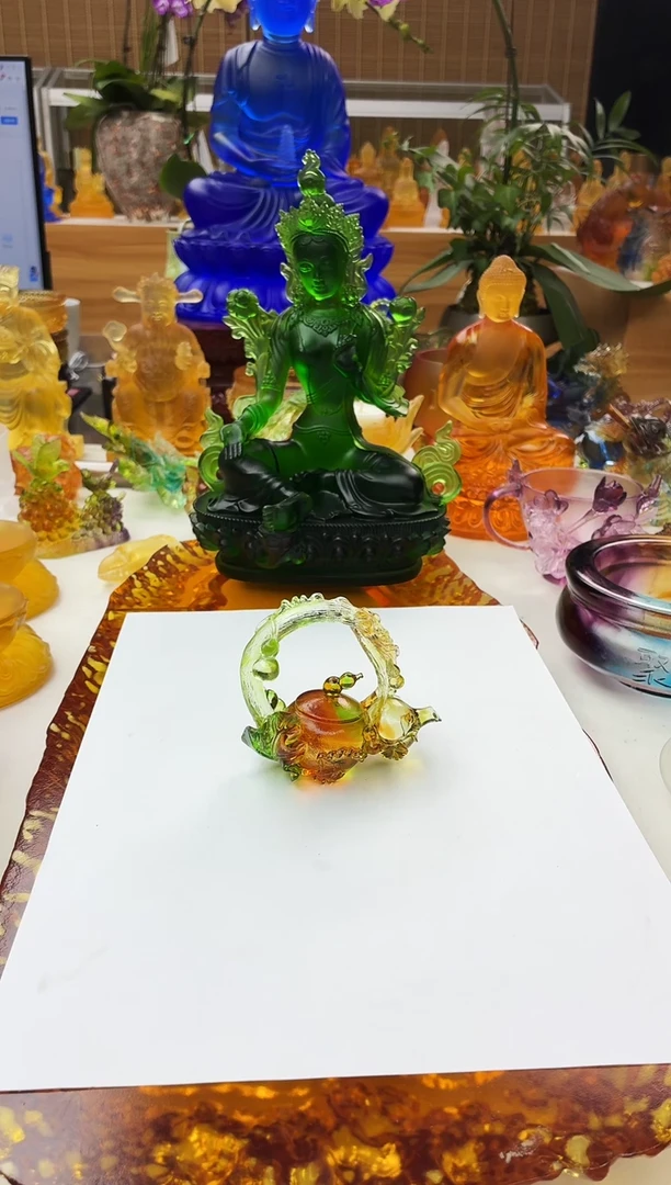 手工艺品琉璃多子多福壶彩色