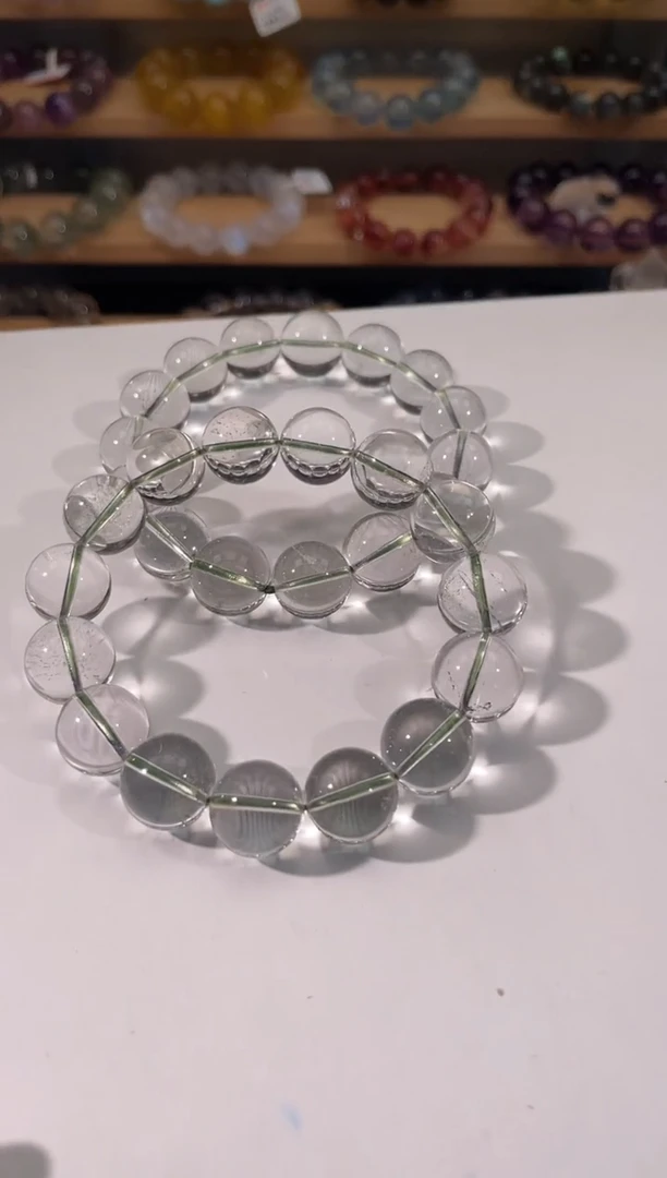 水晶手链未镶嵌冰底绿幽灵手链14mm多样性发一
